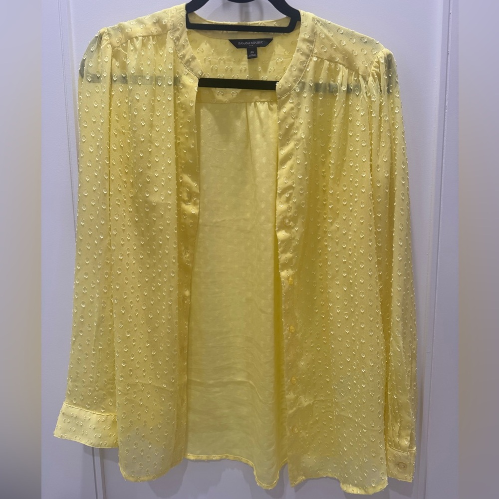 Yellow button down